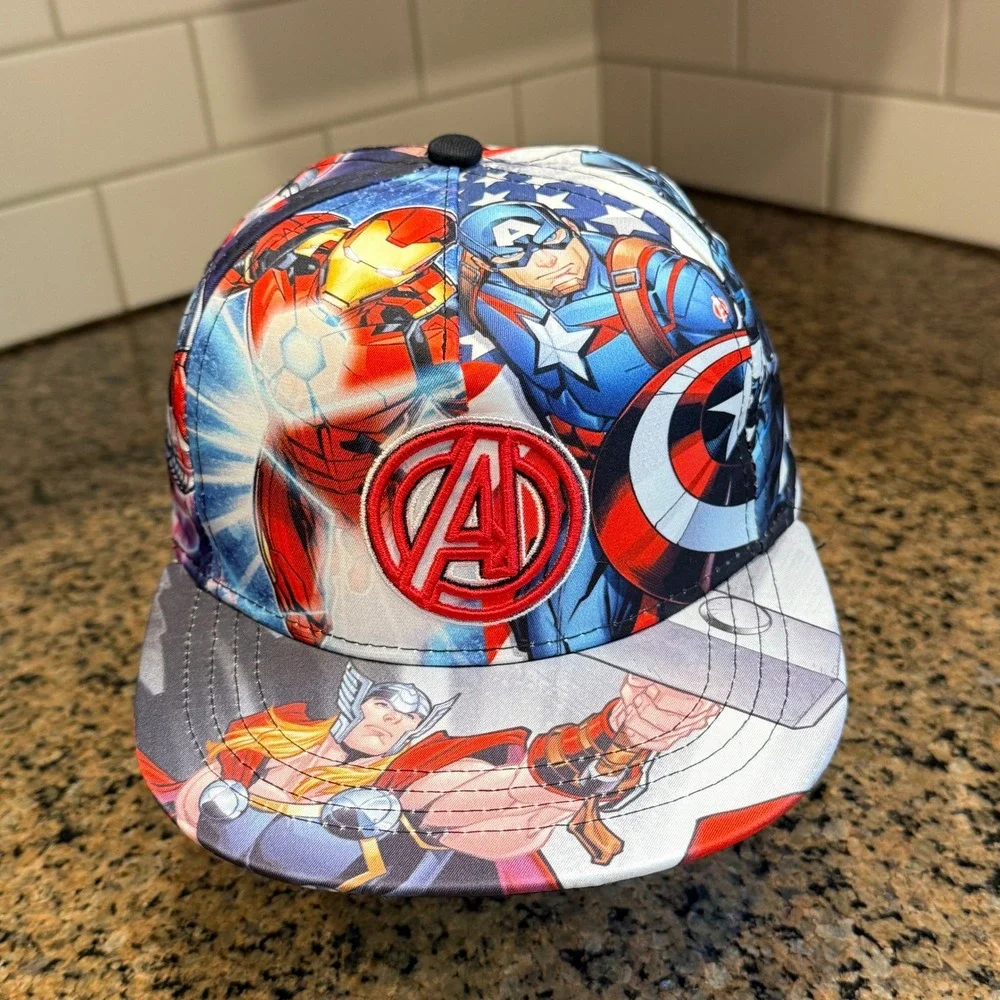 Marvel Avengers Hat Snapback Iron‎ Man Captain America Kids OSFM